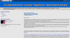 Desktop Screenshot of literaturacineteatroentrevistas.blogspot.com