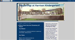 Desktop Screenshot of happeningsatharrisonkindergartens.blogspot.com