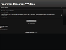 Tablet Screenshot of programasdescargasyvideos.blogspot.com