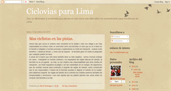 Desktop Screenshot of cicloviasparalima.blogspot.com