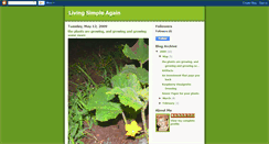 Desktop Screenshot of livingsimpleagain.blogspot.com