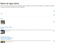 Tablet Screenshot of baniosdeaguasanta.blogspot.com