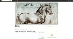 Desktop Screenshot of caballodeletras.blogspot.com