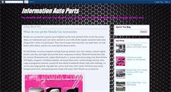 Desktop Screenshot of informationautoparts.blogspot.com