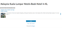 Tablet Screenshot of malaysiakualalumpurhotels.blogspot.com