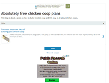 Tablet Screenshot of absolutely-free-chicken-coop-plans.blogspot.com