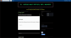 Desktop Screenshot of juego-dificil.blogspot.com