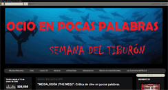 Desktop Screenshot of ocioenpocaspalabras.blogspot.com