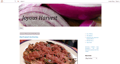 Desktop Screenshot of joyousharvest.blogspot.com