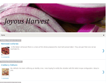 Tablet Screenshot of joyousharvest.blogspot.com