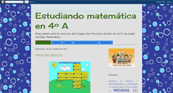 Desktop Screenshot of estudiandomatemticaen5a.blogspot.com