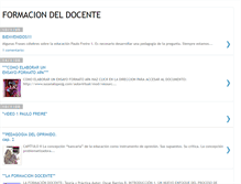 Tablet Screenshot of formaciondeldocente.blogspot.com