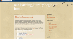 Desktop Screenshot of ourlearningjourney.blogspot.com