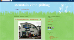 Desktop Screenshot of mountainviewquilting.blogspot.com