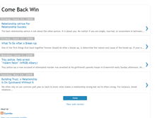 Tablet Screenshot of comebackwin.blogspot.com
