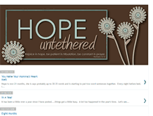 Tablet Screenshot of hopeuntethered.blogspot.com