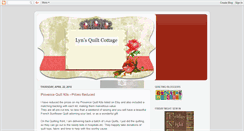 Desktop Screenshot of lynsquiltcottage.blogspot.com