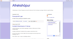 Desktop Screenshot of afrekshopur.blogspot.com