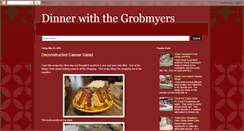 Desktop Screenshot of dinnerwiththegrobmyers.blogspot.com