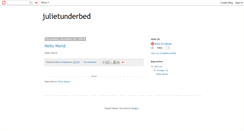 Desktop Screenshot of julietunderbed.blogspot.com