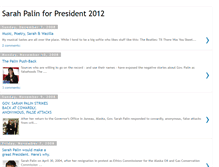 Tablet Screenshot of palin-for-president-2012.blogspot.com