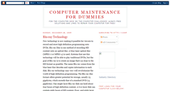 Desktop Screenshot of computermaintenancefordummies.blogspot.com