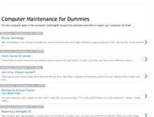 Tablet Screenshot of computermaintenancefordummies.blogspot.com
