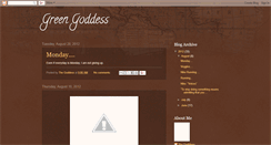 Desktop Screenshot of greengoddess8008.blogspot.com