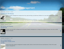 Tablet Screenshot of fredleedspropertymgmt.blogspot.com