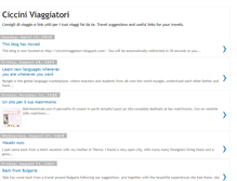 Tablet Screenshot of cicciniviaggiatori.blogspot.com