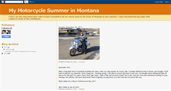 Desktop Screenshot of mymotorcyclesummerinmontana.blogspot.com