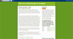 Desktop Screenshot of entermyworldthroughmythoughts.blogspot.com