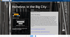 Desktop Screenshot of homelessinthebigcity.blogspot.com