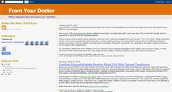 Desktop Screenshot of fromyourdoctor.blogspot.com