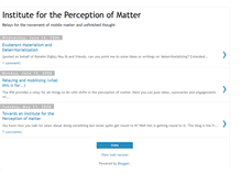 Tablet Screenshot of institutefortheperceptionofmatter.blogspot.com