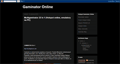 Desktop Screenshot of multigaminator.blogspot.com