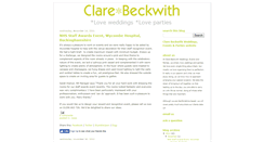 Desktop Screenshot of clarebeckwithweddings.blogspot.com