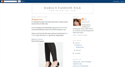 Desktop Screenshot of dariasfashionfile.blogspot.com