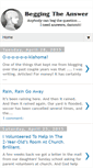 Mobile Screenshot of beggingtheanswer.blogspot.com