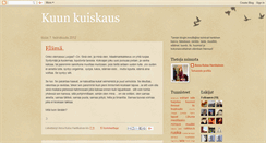 Desktop Screenshot of kuunkuiskaus.blogspot.com