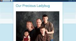 Desktop Screenshot of ourpreciousladybug.blogspot.com