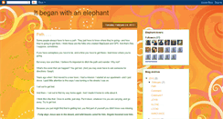 Desktop Screenshot of itbeganwithanelephant.blogspot.com