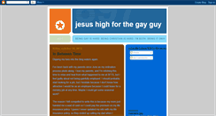 Desktop Screenshot of jesushighforthegayguy.blogspot.com