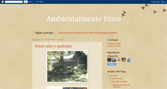 Desktop Screenshot of ambientalmenteetico.blogspot.com