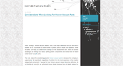 Desktop Screenshot of hoovervacuumparts.blogspot.com