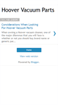 Mobile Screenshot of hoovervacuumparts.blogspot.com