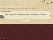 Tablet Screenshot of happiness-tips-how-to.blogspot.com