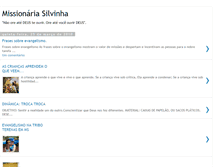 Tablet Screenshot of missionariasilvinha.blogspot.com
