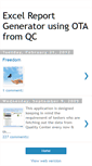 Mobile Screenshot of excelreportgeneratorusingqc.blogspot.com