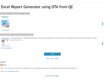 Tablet Screenshot of excelreportgeneratorusingqc.blogspot.com